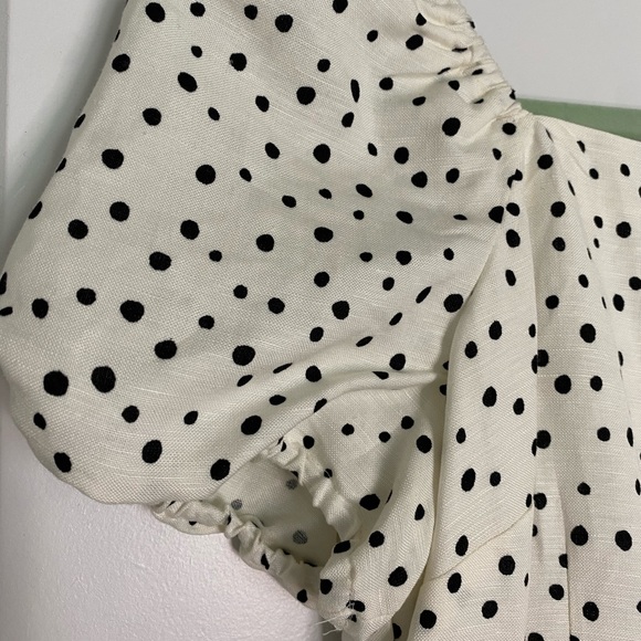 LOFT Dotted Tie Back flare dress - Picture 8 of 8